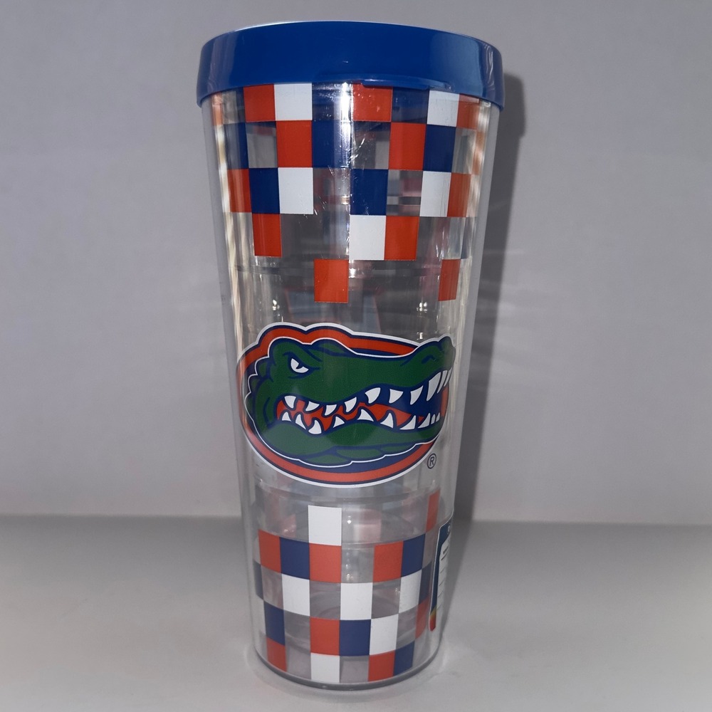 Florida Gators Tritan USA 22 oz‎ Tumbler Plastic Lid BPA Free Insulated *FLAWS*